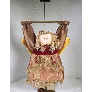 Adorable Primitive Christmas Angel Door Hanging Wall Decor Country Whimsical